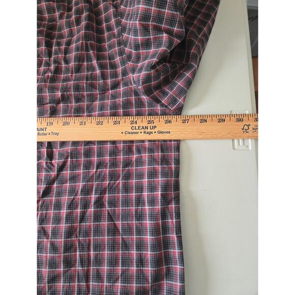 Calvin Klein Button Down Red Black Plaid Long‎ Sleeve Shirt RN# 36543 Mens XXL - Picture 6 of 7